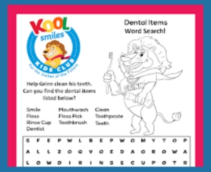 Dental Word Search